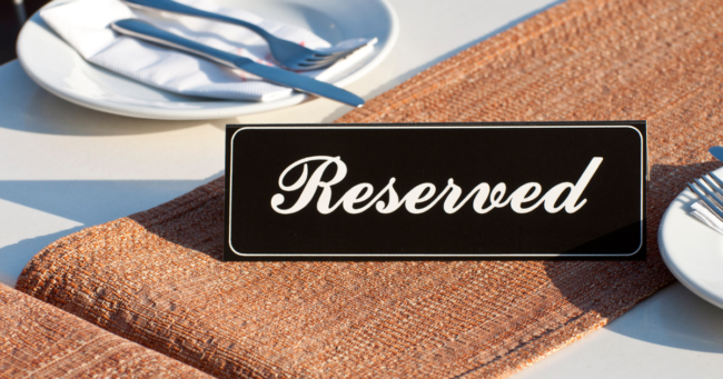 reserva de mesas online
